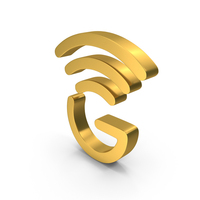 Gold G Network Signal Symbol PNG & PSD Images