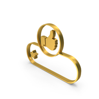 Thumbs Up Like Star Rating One Gold PNG & PSD Images