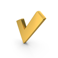 Tick Mark Gold PNG & PSD Images
