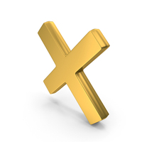 Gold Cross Symbol PNG & PSD Images