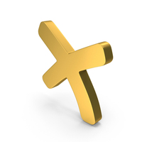 Gold Wrong Mark Symbol PNG & PSD Images
