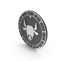 Silver Taurus Zodiac Sign PNG & PSD Images
