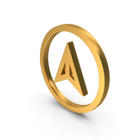 Gold Round North Arrow Compass Icon PNG & PSD Images