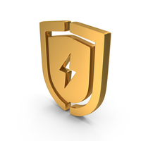 Gold Power Protection Icon PNG & PSD Images