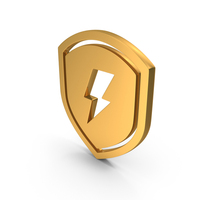 Gold Power Relay Protection Icon PNG & PSD Images