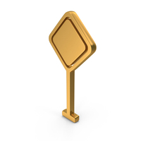 Road Signs With Place Board Symbol Gold PNG & PSD Images