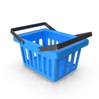 Blue Shopping Basket PNG & PSD Images