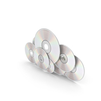 Compact Discs Forming A Cloud Shape PNG & PSD Images