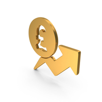Gold Pound Growth Graph Symbol PNG & PSD Images