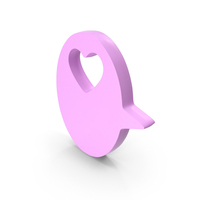 Pink Heart Comment Chat Symbol PNG & PSD Images