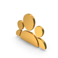 Gold Web Users Symbol PNG & PSD Images