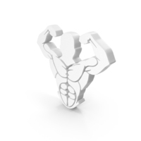 White Gym Body Symbol PNG & PSD Images
