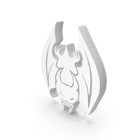White Happy Halloween Bat Symbol PNG & PSD Images