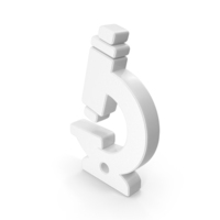 White Microscope Symbol PNG & PSD Images