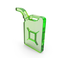 Green Glass Gas Can Symbol PNG & PSD Images