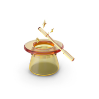 Magician Hat Symbol Glass PNG & PSD Images
