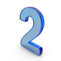 Number 2 Symbol Glass PNG & PSD Images