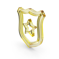 Police Badge Symbol Glass PNG & PSD Images