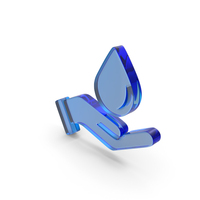 Blue Glass Save Water Symbol PNG & PSD Images
