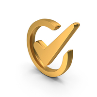 Correct Accept Gold PNG & PSD Images