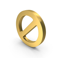 Ban No Entry Symbol Gold PNG & PSD Images