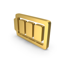 Gold High Charge Battery Icon PNG & PSD Images