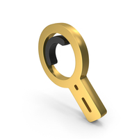 Gold Magnifying Glass Search Symbol PNG & PSD Images