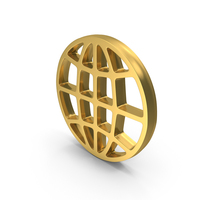 Web Globe Icon Gold PNG & PSD Images