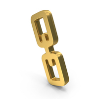 Gold Web Link Symbol PNG & PSD Images