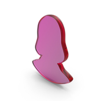 Pink Glass Female User Symbol PNG & PSD Images