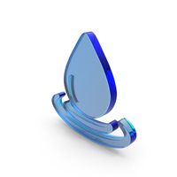Water Drop With Wave Symbol Glass PNG & PSD Images