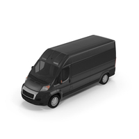 Cargo Panel Van High Roof Black PNG & PSD Images