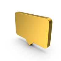 Speech Bubble Gold PNG & PSD Images