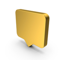 Speech Bubble Gold PNG & PSD Images