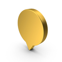 Speech Bubble Gold PNG & PSD Images