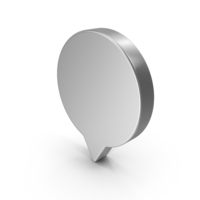 Speech Bubble Silver PNG & PSD Images