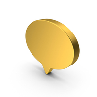Speech Bubble Gold PNG & PSD Images