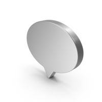 Speech Bubble Silver PNG & PSD Images