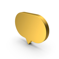 Speech Bubble Gold PNG & PSD Images