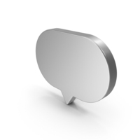 Speech Bubble Silver PNG & PSD Images