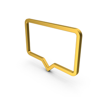 Speech Bubble Gold PNG & PSD Images