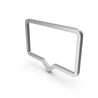 Speech Bubble Silver PNG & PSD Images