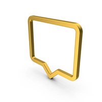 Speech Bubble Gold PNG & PSD Images