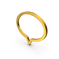 Speech Bubble Gold PNG & PSD Images