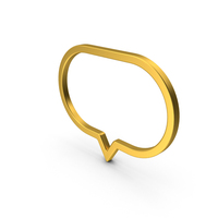 Speech Bubble Gold PNG & PSD Images