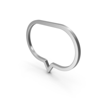 Speech Bubble Silver PNG & PSD Images