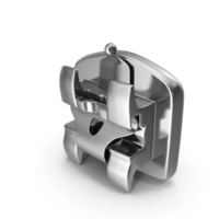 Self Ligating Dental Braces Bracket Closed PNG & PSD Images