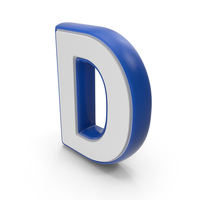 Dual Color Alphabet Capital D Blue PNG & PSD Images