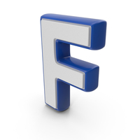 Blue Dual Color Capital Alphabet F PNG & PSD Images