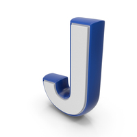 Blue Dual Color Capital Alphabet J PNG & PSD Images